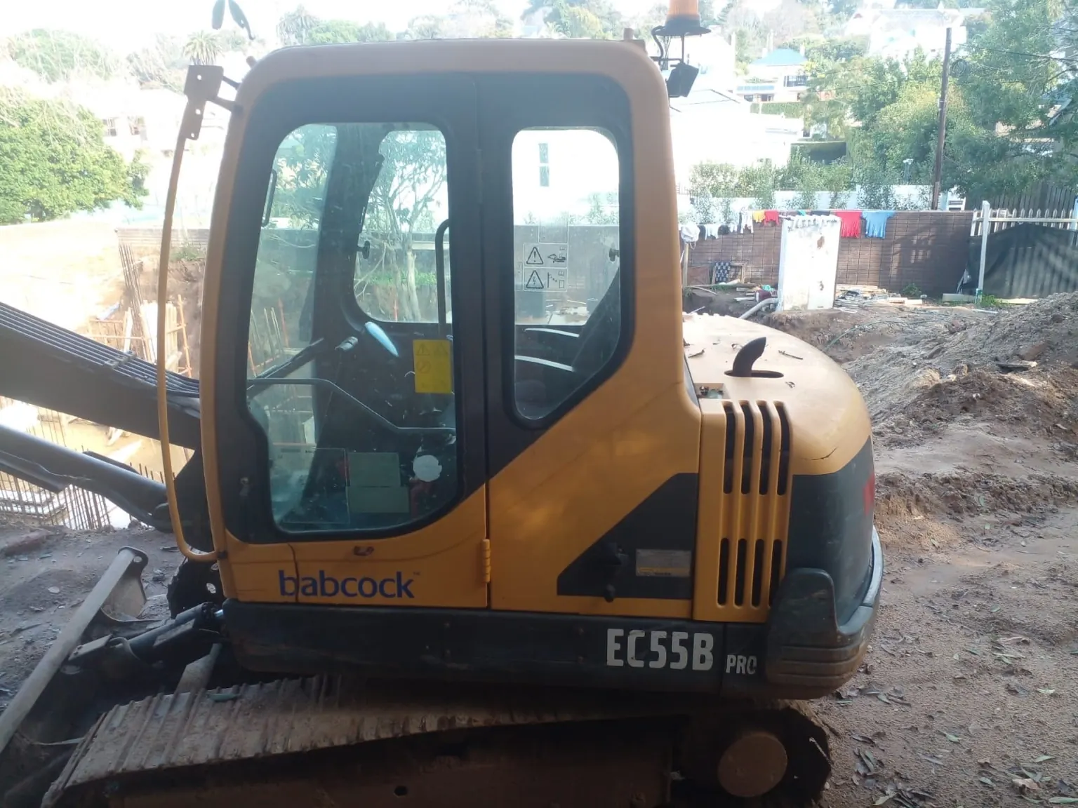WAFCON Volvo EC55B Pro compact excavator available for hire in Cape Town