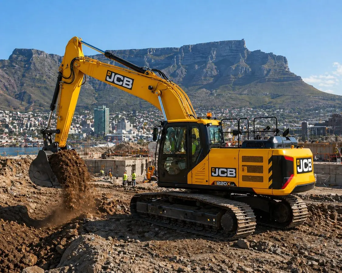 WAFCON excavator working on a Cape Town site